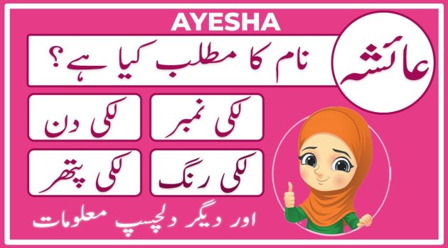 Ayesha name meaning in urdu