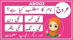 arooj name meaning in urdu