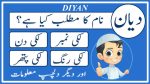 diyan name meaning in urdu