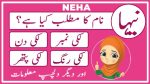 neha name meaning in urdu