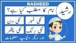 rasheed name meaning in urdu