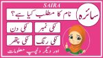 saira name meaning in urdu