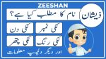zeeshan name meaning in urdu